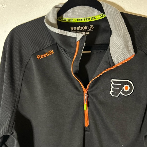 Reebok Philadelphia Flyers 1/4 Zip Pullover Mens Size M - Picture 6 of 6